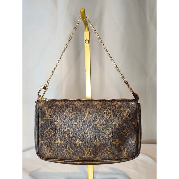 Louis Vuitton Monogram Pochette Accessoires SD0620 Brown Canvas Shoulder Bag - Picture 2 of 15